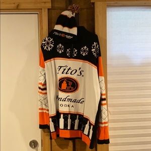 Tito’s Ugly Christmas Sweater w/ Beanie men’s